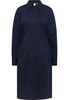 Hemdblusenkleid in navy unifarben