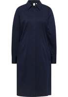 Hemdblusenkleid in navy unifarben