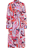 Hemdblusenkleid in pink bedruckt