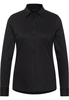 Jersey Shirt Bluse in schwarz unifarben