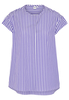 KURZARM BLUSE 1863 BY ETERNA - PREMIUM POPELINE LILA GESTREIFT