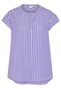 KURZARM BLUSE 1863 BY ETERNA - PREMIUM POPELINE LILA GESTREIFT