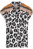 KURZARM BLUSE 1863 BY ETERNA - PREMIUM SATINGEWEBE BEIGE/BRAUN