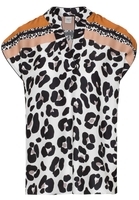 KURZARM BLUSE 1863 BY ETERNA - PREMIUM SATINGEWEBE BEIGE/BRAUN