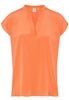 KURZARM BLUSE 1863 BY ETERNA - PREMIUM SEIDE PFIRSICH UNIFARBEN