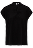 KURZARM BLUSE 1863 BY ETERNA - PREMIUM SEIDE SCHWARZ UNIFARBEN