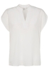 KURZARM BLUSE 1863 BY ETERNA - PREMIUM SEIDE WEISS UNIFARBEN