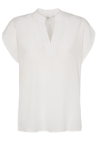 KURZARM BLUSE 1863 BY ETERNA - PREMIUM SEIDE WEISS UNIFARBEN