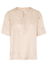 KURZARM BLUSE 1863 BY ETERNA - PREMIUM SEIDEN-MISCHUNG BEIGE UNIFARBEN