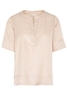 KURZARM BLUSE 1863 BY ETERNA - PREMIUM SEIDEN-MISCHUNG BEIGE UNIFARBEN