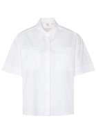 KURZARM BLUSE 1863 BY ETERNA - PREMIUM STRETCH WEISS UNIFARBEN