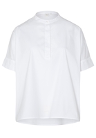 KURZARM BLUSE 1863 BY ETERNA - PREMIUM STRETCH WEISS UNIFARBEN