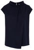 KURZARM BLUSE 1863 BY ETERNA - PREMIUM TENCEL MARINE UNIFARBEN