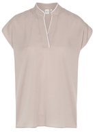 KURZARM BLUSE 1863 BY ETERNA - PREMIUM TENCEL TAUPE UNIFARBEN