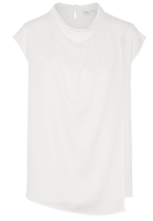 KURZARM BLUSE 1863 BY ETERNA - PREMIUM TENCEL WEISS UNIFARBEN