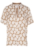 KURZARM BLUSE 1863 BY ETERNA - PREMIUM VISKOSE BEIGEBRAUN BEDRUCKT