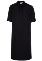 KURZARM BLUSENKLEID 1863 BY ETERNA - PREMIUM POPELINE SCHWARZ