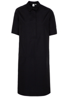 KURZARM BLUSENKLEID 1863 BY ETERNA - PREMIUM POPELINE SCHWARZ