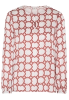LANGARM BLUSE 1863 BY ETERNA - PREMIUM APRICOT/WEISS BEDRUCKT