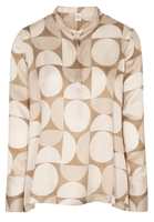 LANGARM BLUSE 1863 BY ETERNA - PREMIUM BEIGE BEDRUCKT