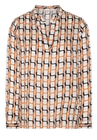 LANGARM BLUSE 1863 BY ETERNA - PREMIUM BEIGE/ORANGE BEDRUCKT