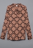 LANGARM BLUSE 1863 BY ETERNA - PREMIUM BRAUN BEDRUCKT