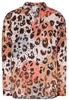 LANGARM BLUSE 1863 BY ETERNA - PREMIUM BRAUN/APRICOT BEDRUCKT