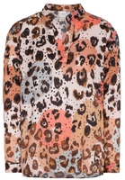 LANGARM BLUSE 1863 BY ETERNA - PREMIUM BRAUN/APRICOT BEDRUCKT