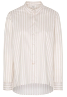 LANGARM BLUSE 1863 BY ETERNA - PREMIUM CASUAL LUXURY TWILL BEIGE/WEIß