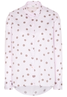 LANGARM BLUSE 1863 BY ETERNA - PREMIUM CASUAL LUXURY TWILL ROSÉ/GRAU