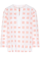 LANGARM BLUSE 1863 BY ETERNA - PREMIUM FIL COUPÉ ORANGE/PINK