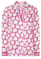 LANGARM BLUSE 1863 BY ETERNA - PREMIUM PINK/WEISS BEDRUCKT