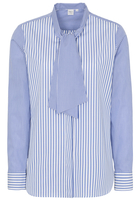 LANGARM BLUSE 1863 BY ETERNA - PREMIUM POPELINE BLAU/WEISS GESTREIFT