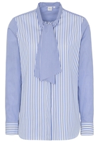 LANGARM BLUSE 1863 BY ETERNA - PREMIUM POPELINE BLAU/WEISS GESTREIFT