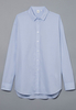 LANGARM BLUSE 1863 BY ETERNA - PREMIUM POPELINE HELLBLAU GESTREIFT
