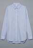 LANGARM BLUSE 1863 BY ETERNA - PREMIUM POPELINE HELLBLAU GESTREIFT