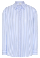 LANGARM BLUSE 1863 BY ETERNA - PREMIUM POPELINE HELLBLAU/WEISS