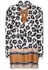 LANGARM BLUSE 1863 BY ETERNA - PREMIUM SATINBINDUNG BEIGE/BRAUN