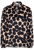 LANGARM BLUSE 1863 BY ETERNA - PREMIUM SATINBINDUNG BEIGE/SCHWARZ