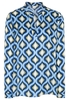 LANGARM BLUSE 1863 BY ETERNA - PREMIUM SATINBINDUNG BLAU/GRÜN/WEISS
