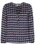 LANGARM BLUSE 1863 BY ETERNA - PREMIUM SATINGEWEBE BLAU/WEISS/LACHS
