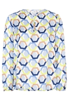 LANGARM BLUSE 1863 BY ETERNA - PREMIUM SATINGEWEBE BUNT BEDRUCKT