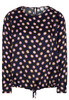 LANGARM BLUSE 1863 BY ETERNA - PREMIUM SATINGEWEBE MARINE/ROSÉ