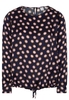 LANGARM BLUSE 1863 BY ETERNA - PREMIUM SATINGEWEBE MARINE/ROSÉ