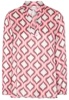 LANGARM BLUSE 1863 BY ETERNA - PREMIUM SATINGEWEBE PINK/KHAKI/WEISS