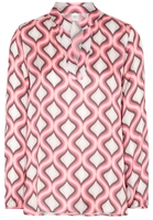 LANGARM BLUSE 1863 BY ETERNA - PREMIUM SATINGEWEBE PINK/KHAKI/WEISS