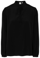 LANGARM BLUSE 1863 BY ETERNA - PREMIUM SCHWARZ UNIFARBEN
