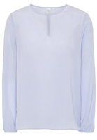 LANGARM BLUSE 1863 BY ETERNA - PREMIUM SEIDE AQUA UNIFARBEN