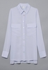 LANGARM BLUSE 1863 BY ETERNA - PREMIUM SEIDE HELLBLAU UNIFARBEN