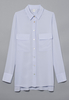 LANGARM BLUSE 1863 BY ETERNA - PREMIUM SEIDE HELLBLAU UNIFARBEN